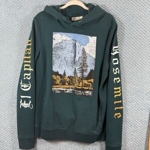 Aeropostale El Capitan Yosemite Pullover Hoodie Unisex L Green California
